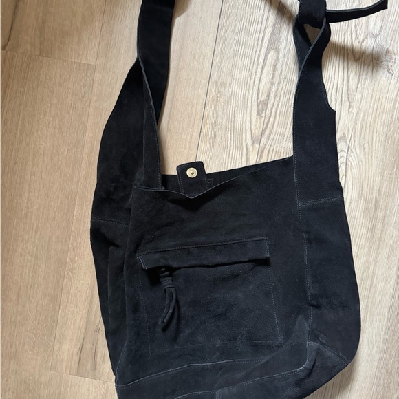 Free People Black Suede Tote Bag - Picture 2 of 5
